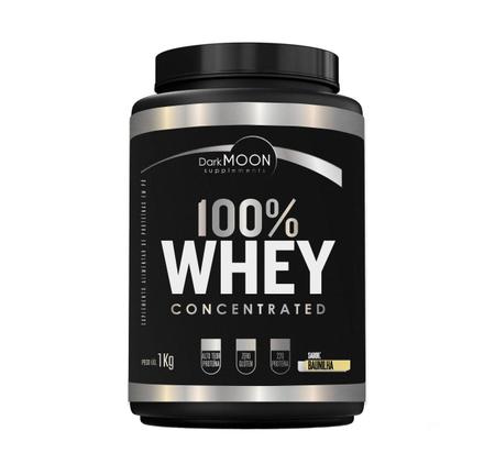 Imagem de Kit Creatina Monohidratada Pura 300g + 100% Whey Concentrated Chocolate  Pote 1kg - Darkmoon