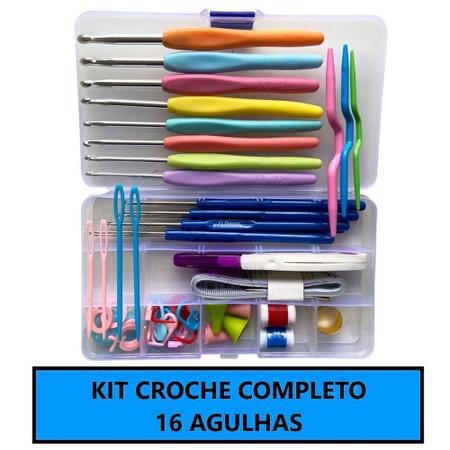 Imagem de Kit Croche e Amigurumi com 16 agulhas Completo + Acessórios