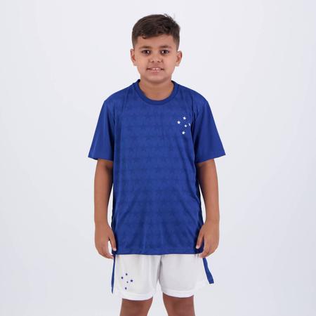 Imagem de Kit Cruzeiro Mini Craque Infantil Azul