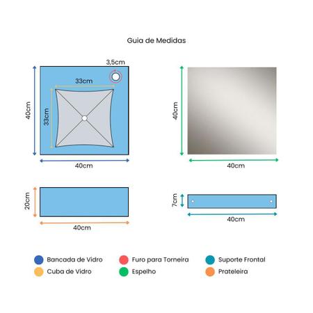 Imagem de Kit Cuba Banheiro Pia Bancada Lavabo Sobrepor Com Toalheiro