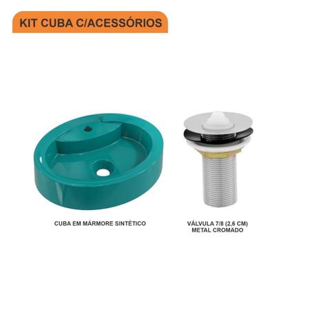 Imagem de Kit Cuba OV43 C/Válvula Metal 1'' (2,6cm)