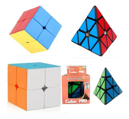 Compra online de Cubo mágico 3x3, 2x2, pirâmide triangular suave