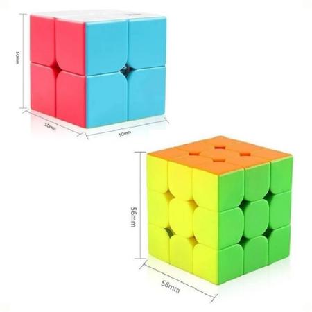 Cubo Magico 2x2 + 3x3 Grátis 3x3x3 Triângulo Cube Pro em Promoção