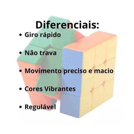 cubo mágico kit cube profissional com 6 pecas