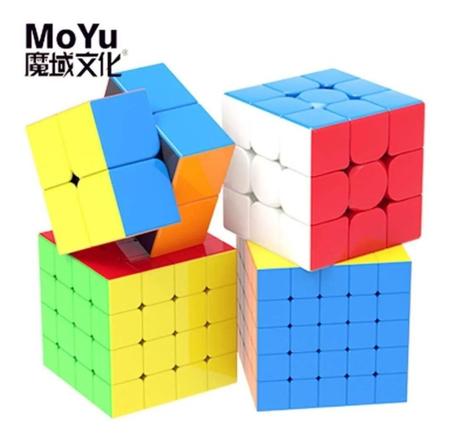 Kit Cubo Magico Profissional Moyu Sem Adesivo 2x2 e 3x3 : :  Automotivo