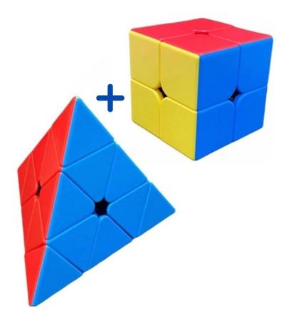 Box Cubo Mágico Original 2x2 + 3x3 Triangular Profissional Multi Cor  Qualidade Magic Cube Infantil Resistente Rapido - Mundo Do Comercio - Cubo  Mágico - Magazine Luiza