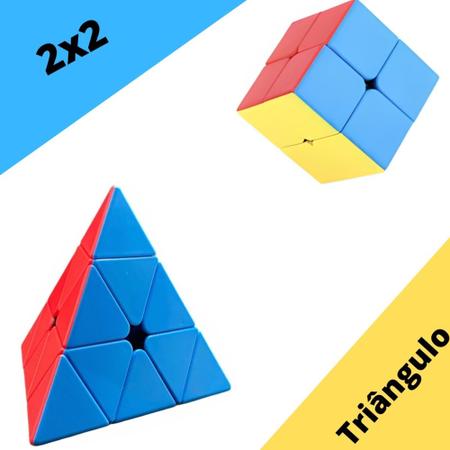 Cubo Magico 2x2 + 3x3 Grátis 3x3x3 Triângulo Cube Pro em Promoção