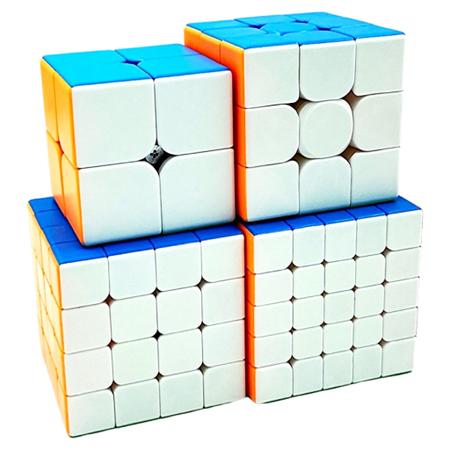 Kit Cubo Mágico Profissional MoYu 2x2 / 3x3 / 4x4 / 5x5 - Cubo ao