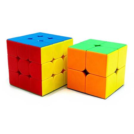 Kit Cubo Mágico Quebra Cabeça Profissional Moyu 2x2 E 3x3