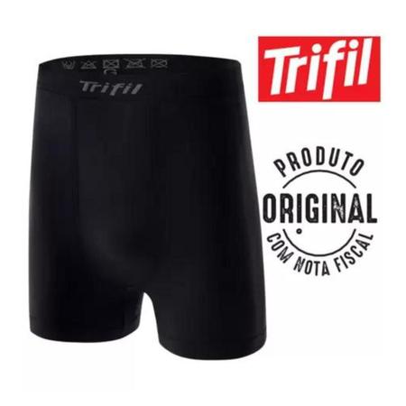 Imagem de Kit Cueca Boxer Plus Size Masculino Trifil - Tam.GG3 - Cor:Preto + Kit 3 Meias Sapatilha Tamanho:39 - Cor:Branco