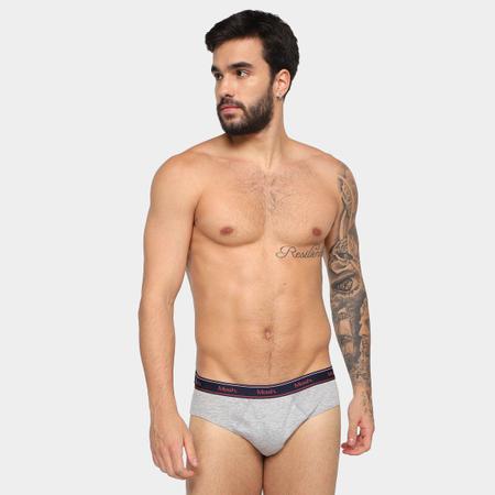 Imagem de Kit Cueca Slip Mash Cotton Elástico 10 Peças