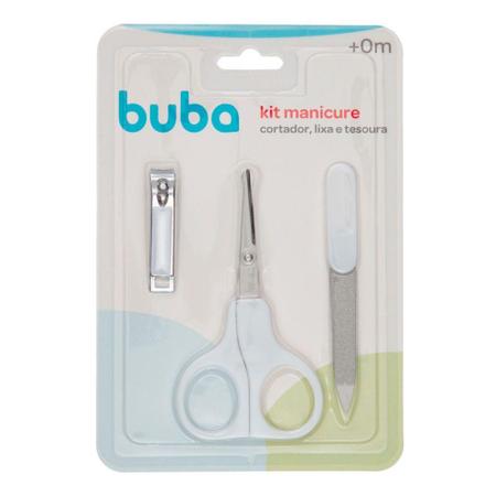 Imagem de Kit Cuidados Manicure Buba Tesoura Cortador de Unha e Lixa