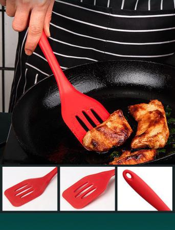 Imagem de Kit Culinario Conjunto de Utensílios de Silicone 5 Peças Espátula /Pinça Pegador De Alimentos /Pincel /Fouet Fue