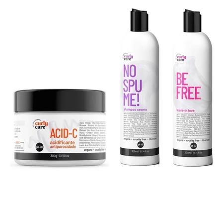 Kit Curly Care Acid-c, Be Free E No Spume Shampoo Imagem de Kit Curly Care Acid-c, Be Free E No Spume Shampoo