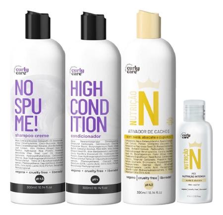 Kit Curly Care No Spume, Ativador E Óleo Nutrição Intensa Imagem de Kit Curly Care No Spume, Ativador E Óleo Nutrição Intensa