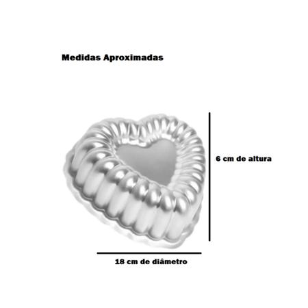 Imagem de Kit De 1 Forma Coração Gomado Ballerine + 1 Forma Para Bolo Inglês Pão Bolo Cuca N. 1