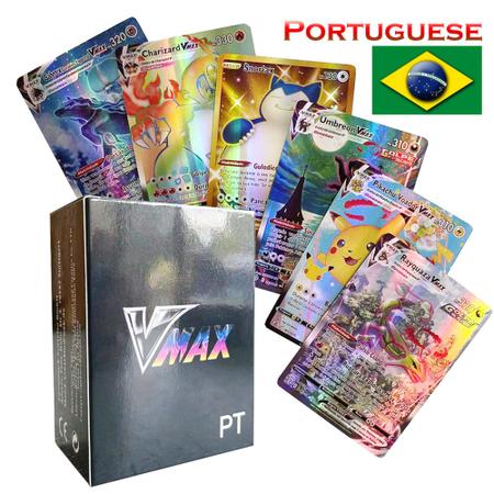 Carta Pokémon VMAX Kit com 100 unidades em Português Takara Tomy - Deck de  Cartas - Magazine Luiza