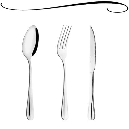 Kit De 36 Peças Talheres Garfos Facas Colheres Conjunto De Mesa Em Aço Inox  Jantar Buffet Grande Faqueiro - Meu Canto Shop