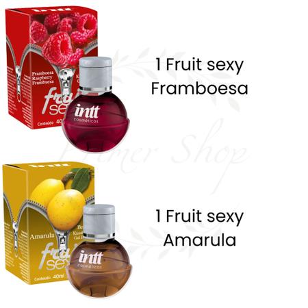 Imagem de Kit de 2 Fruit Sexy Gel Beijável Comestível Para Massagem Sexshop Sabores