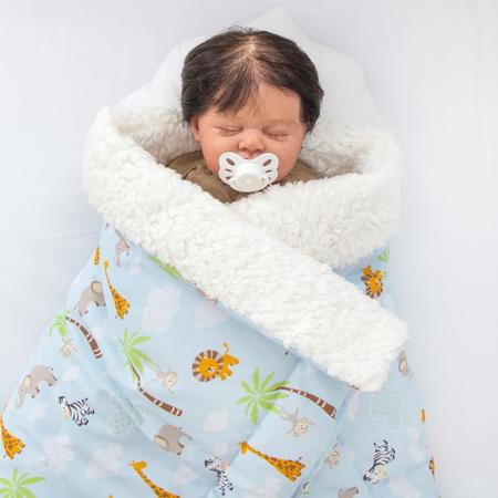 Imagem de Kit de 2 Mantas Cobertor Bebê e Infantil para Menino com Sherpa