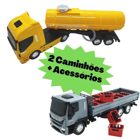 Kit Caminhão Brinquedo Tanque + Carga De Bebida + Carroceria - Usual  Brinquedos - Caminhões, Motos e Ônibus de Brinquedo - Magazine Luiza