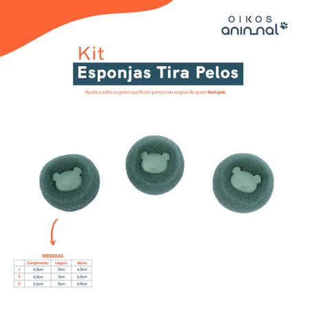 Imagem de Kit de 3 Esponjas Tira Pelos para Máquina de Lavar - Oikos