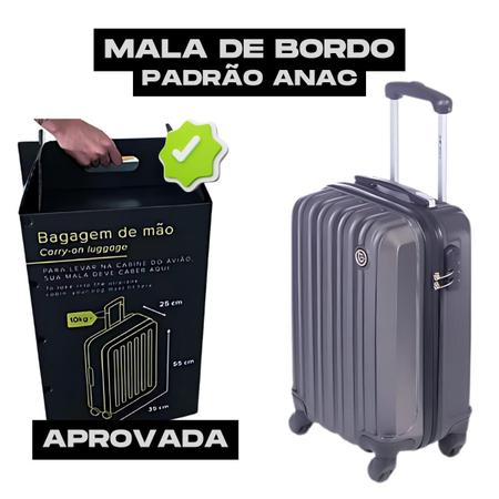 Imagem de Kit De 3 Malas Bordo 10Kg E Media 23Kg E Grande 32Kg Sestini