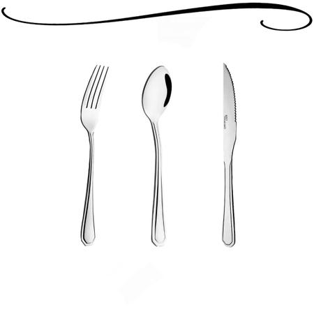 Kit De 36 Peças Talheres Garfos Facas Colheres Conjunto De Mesa Em Aço Inox  Jantar Buffet Grande Faqueiro - Meu Canto Shop