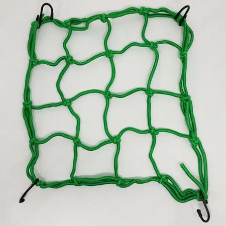 Imagem de Kit de 4 Redes para Bagageiro tipo Aranha, Verde 25 x 25cm