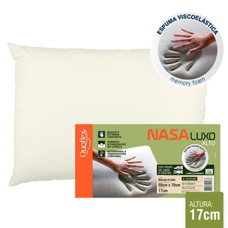 Imagem de Kit de 4 Travesseiros Nasa 17cm - Capa em Malha Plush