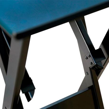 Imagem de Kit De 5 Conjuntos De Mesa Dobrável 70x110 Com 4 Cadeiras Preto - Tarimatã