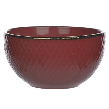 Imagem de Kit De 6 Bowl 300Ml Cerâmica Vermelho 14Cm - Florarte