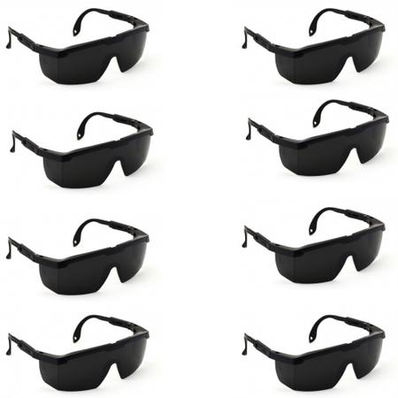 Imagem de Kit De 8 Unidades Oculos Segurança Rj Transparente Poli-ferr