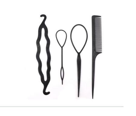Imagem de Kit de acessórios para fazer penteados rápido coque trança fácil