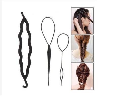 Imagem de Kit de acessórios para fazer penteados rápido coque trança fácil
