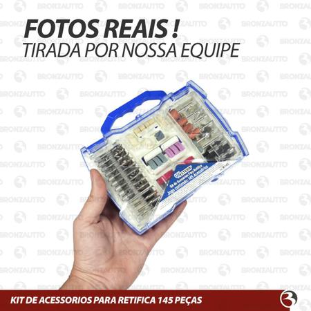 Imagem de Kit De Acessórios Para Micro Mini Retífica Com 145 Peças