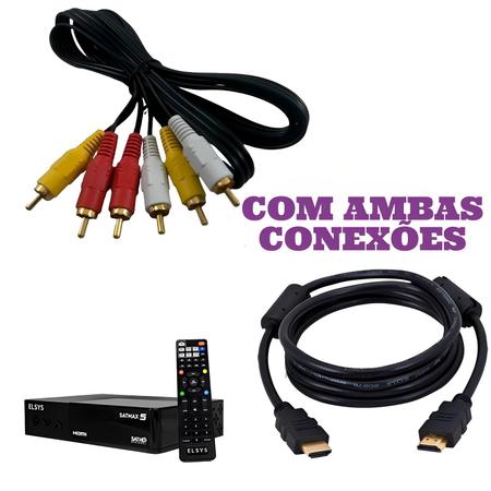 Imagem de Kit de antena + receptor + conector rg59 +lnbf duplo