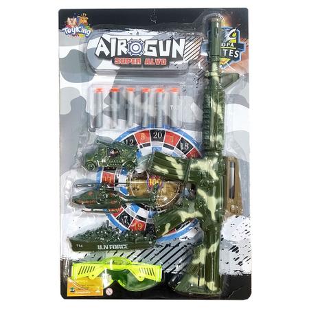 Kit 2 Arminha de Brinquedo do Tipo Nerf Militar com Acessórios