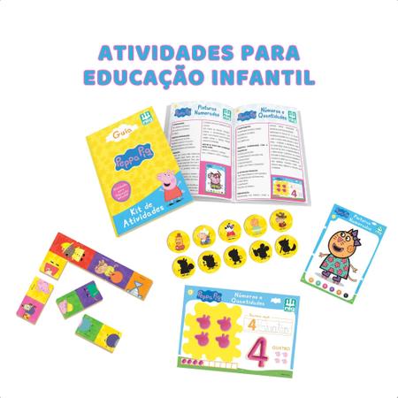 Kit de Atividade Jogo da Memória Pintura Dominó Peppa Pig Brinquedo  Educação Infantil Lógica Presente - Nig 0527