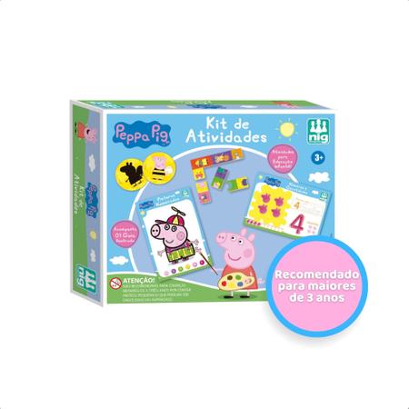 Kit de Atividade Jogo da Memória Pintura Dominó Peppa Pig Brinquedo  Educação Infantil Lógica Presente - Nig 0527