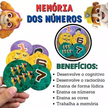 Kit de Atividades Educação Infantil Alfabetização Pintura Jogo da Memória  Patrulha Canina Brinquedo Educativo- Nig 0688 - Nig Brinquedos - Jogos de  Memória e Conhecimento - Magazine Luiza