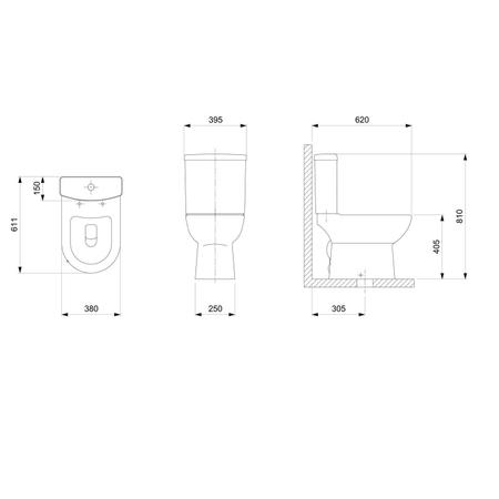 Imagem de Kit de Bacia com Caixa Acoplada com Assento Termofixo e Itens de Instalação Smart Celite