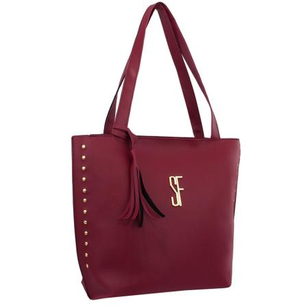 Imagem de kit de bolsas feminina contem 4 lindas bolsas bolsa sacola, bolsa transversal, carteira de mao