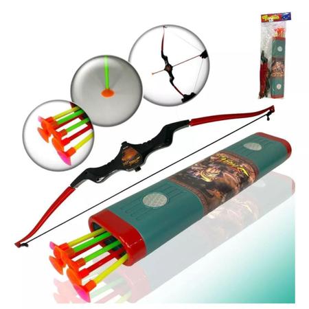 Kit De Brinquedo Arco E Flecha Com Bolsa E Flechas Ventosas - Zoone Imagem de Kit De Brinquedo Arco E Flecha Com Bolsa E Flechas Ventosas