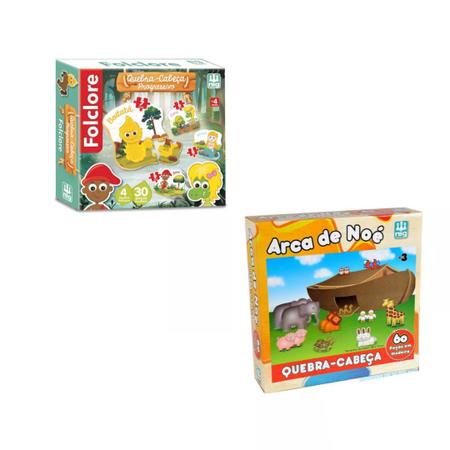 Kit 3 Jogos Infantil Quebra-Cabeca Animais Brinquedo Criança - Pais e  filhos - Quebra Cabeça - Magazine Luiza
