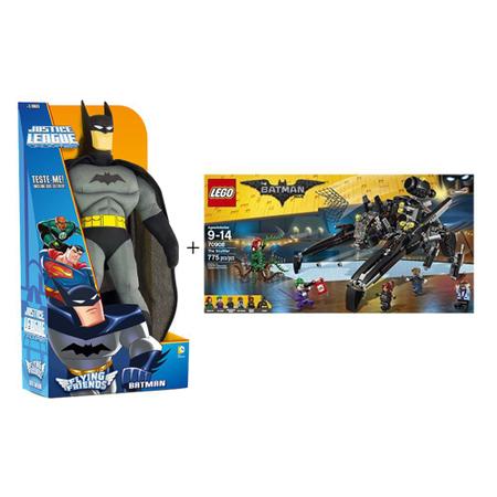 Kit De Brinquedos Com 1 Boneco Batman Flying Friends + Lego Batman