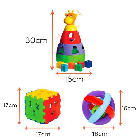 Imagem de Kit de Brinquedos Educativos Bebês Menino e Menina 1 ano