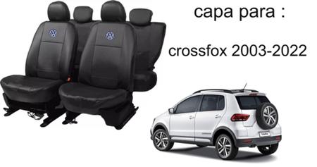 Kit de Capas de Couro para CrossFox 2007 - Couro Impermeável + Chaveiro + Capa de Volante - Aero Print Imagem de Kit de Capas de Couro para CrossFox 2007 - Couro Impermeável + Chaveiro + Capa de Volante