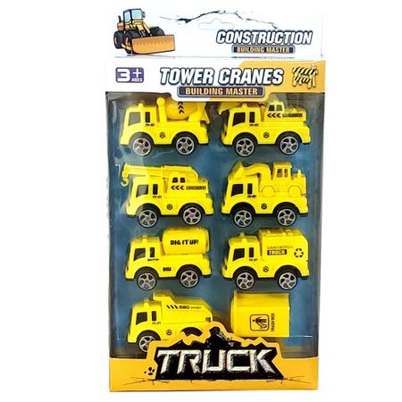 Kit Carrinhos Caminhão Brinquedo Construção Trator Truck Box