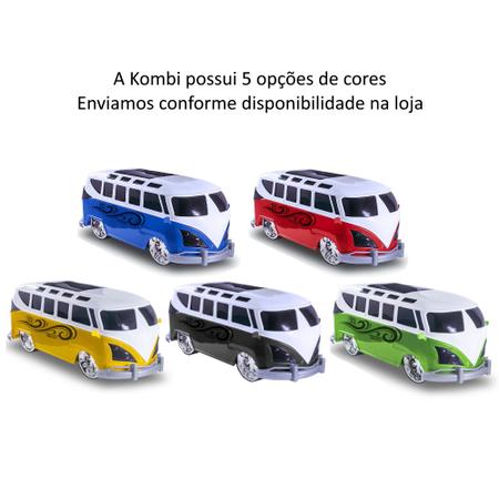 Imagem de Kit de Carrinhos Fusca e Kombi Roda Livre Infantil 20cm